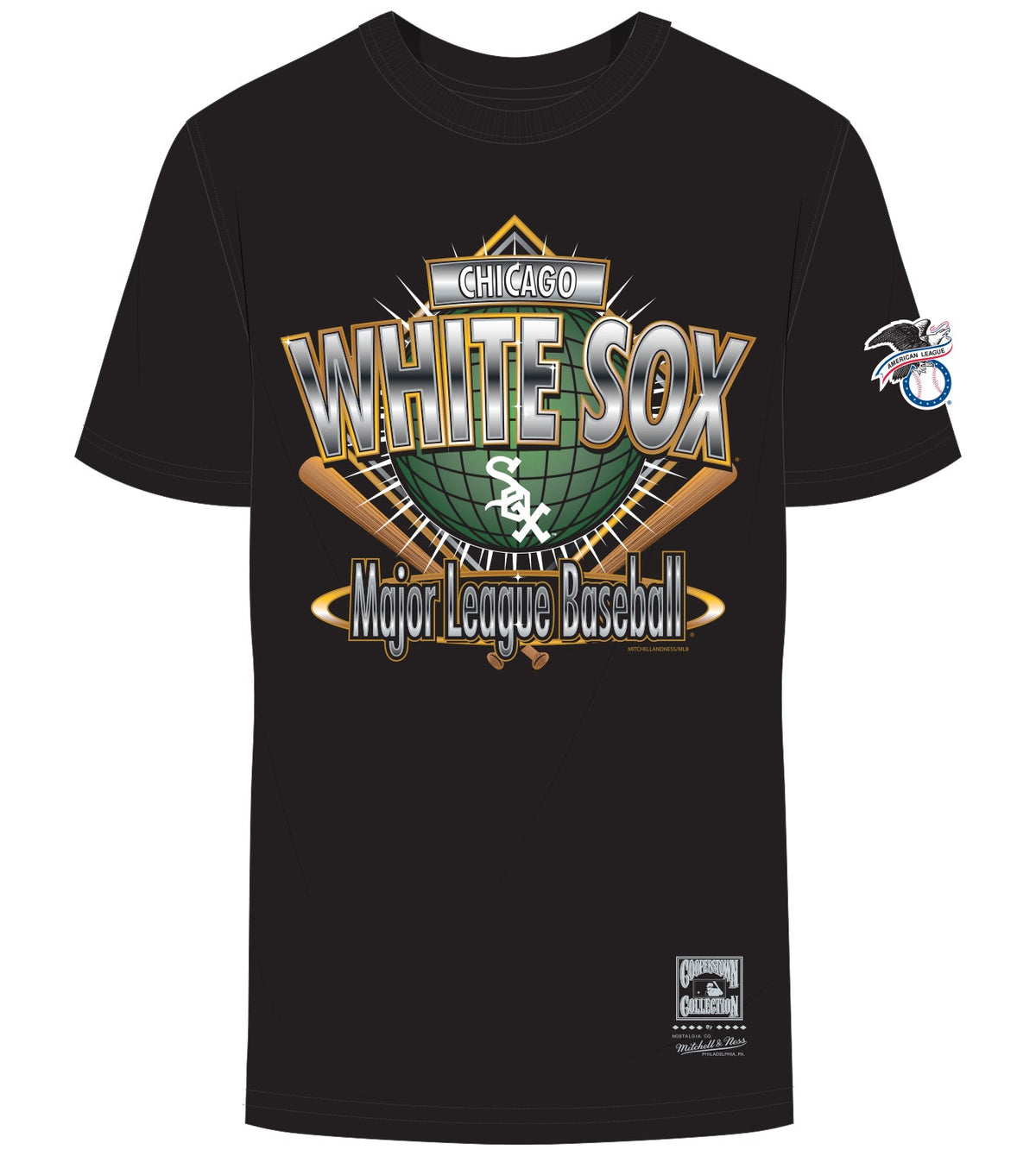 Chicago White Sox Mitchell And Ness Cooperstown Collection Black First Pitch T-Shirt for Men product image 1, provided for