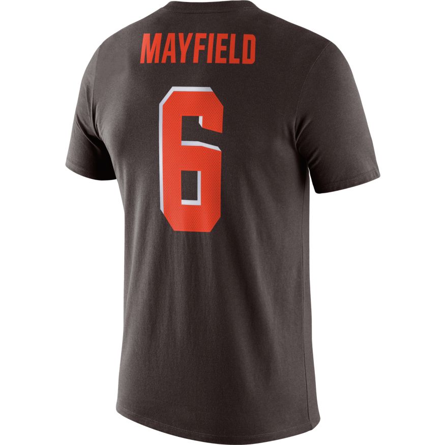 Cleveland Browns Baker mayfield Nike Brown Player Pride Name & Number Performance T-Shirt for Men product image 2, provided