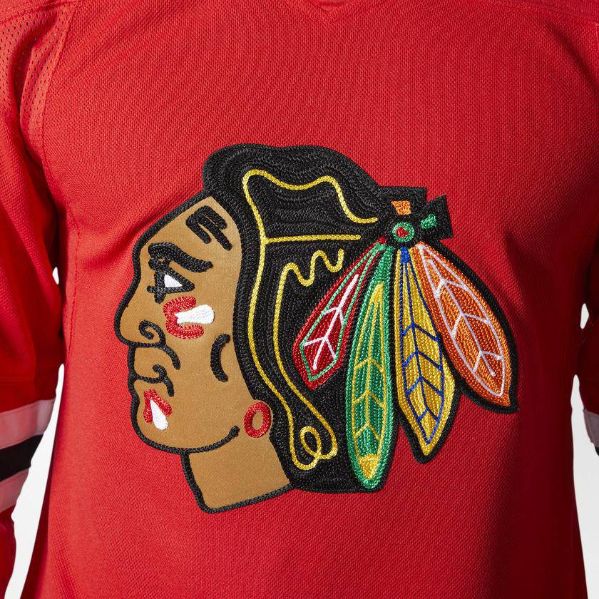 Mens Chicago Blackhawks Brandon Saad adidas Red Home Authentic Player Jersey product image 3, provided for visual reference