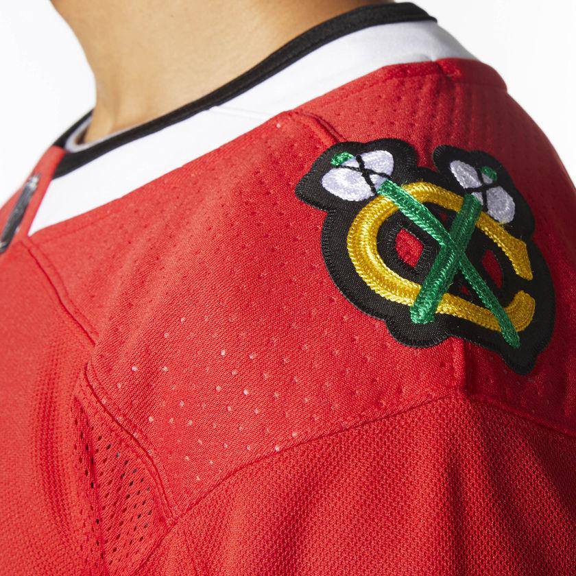 Mens Chicago Blackhawks Brandon Saad adidas Red Home Authentic Player Jersey product image 4, provided for visual reference