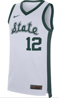 Michigan State Spartans Nike Replica Retro #12 Basketball Jersey – White for Men product image 1, provided for visual