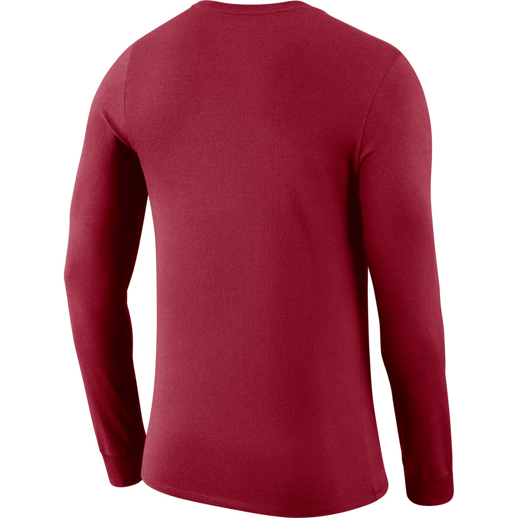 Mens Nike Alabama Crimson Tide Mantra Crimson Long Sleeve T-Shirt product image 2, provided for visual reference and product
