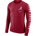 Mens Nike Alabama Crimson Tide Mantra Crimson Long Sleeve T-Shirt product image 1, provided for visual reference and product