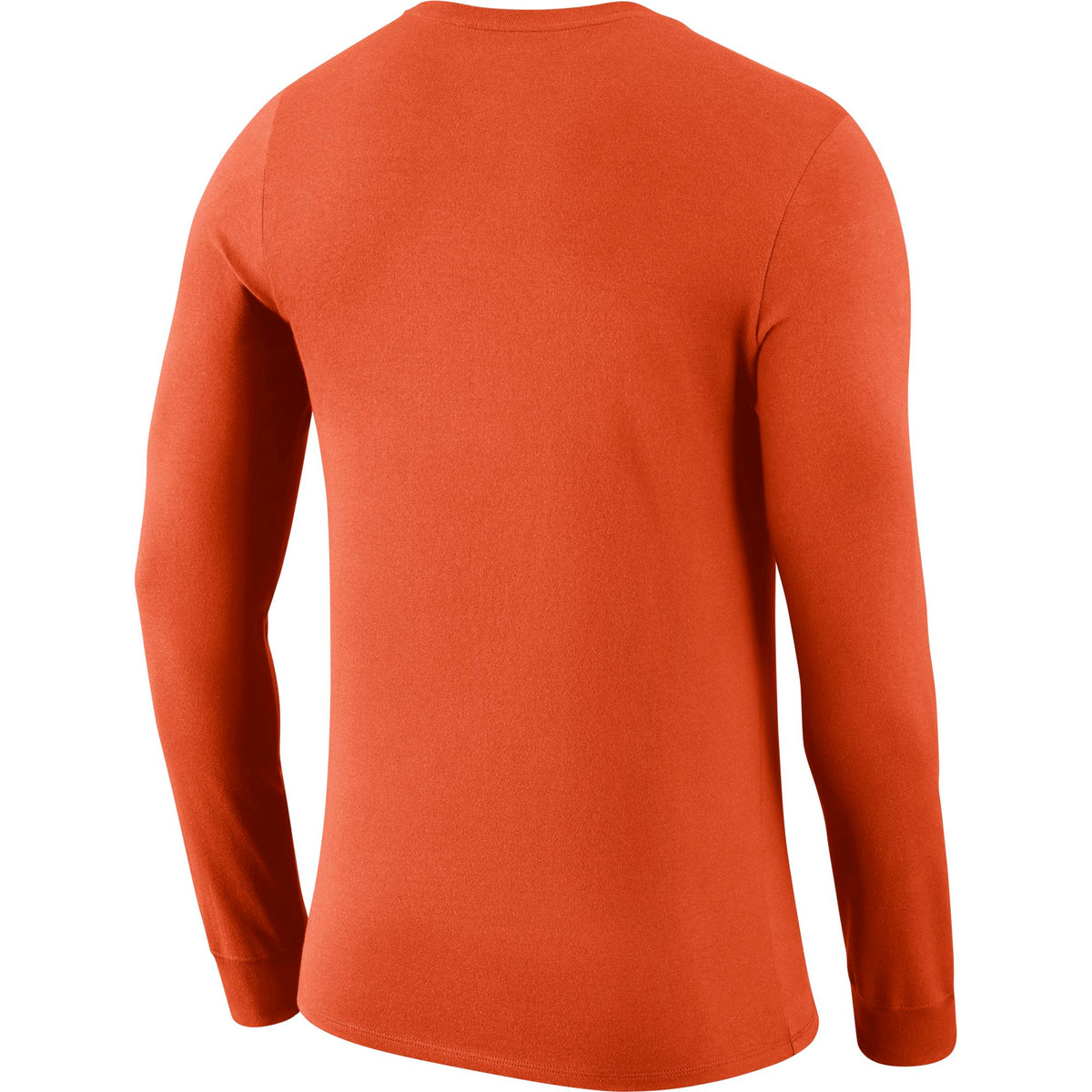 Mens Nike Clemson Tigers Mantra Orange Long Sleeve T-Shirt product image 2, provided for visual reference and product detail