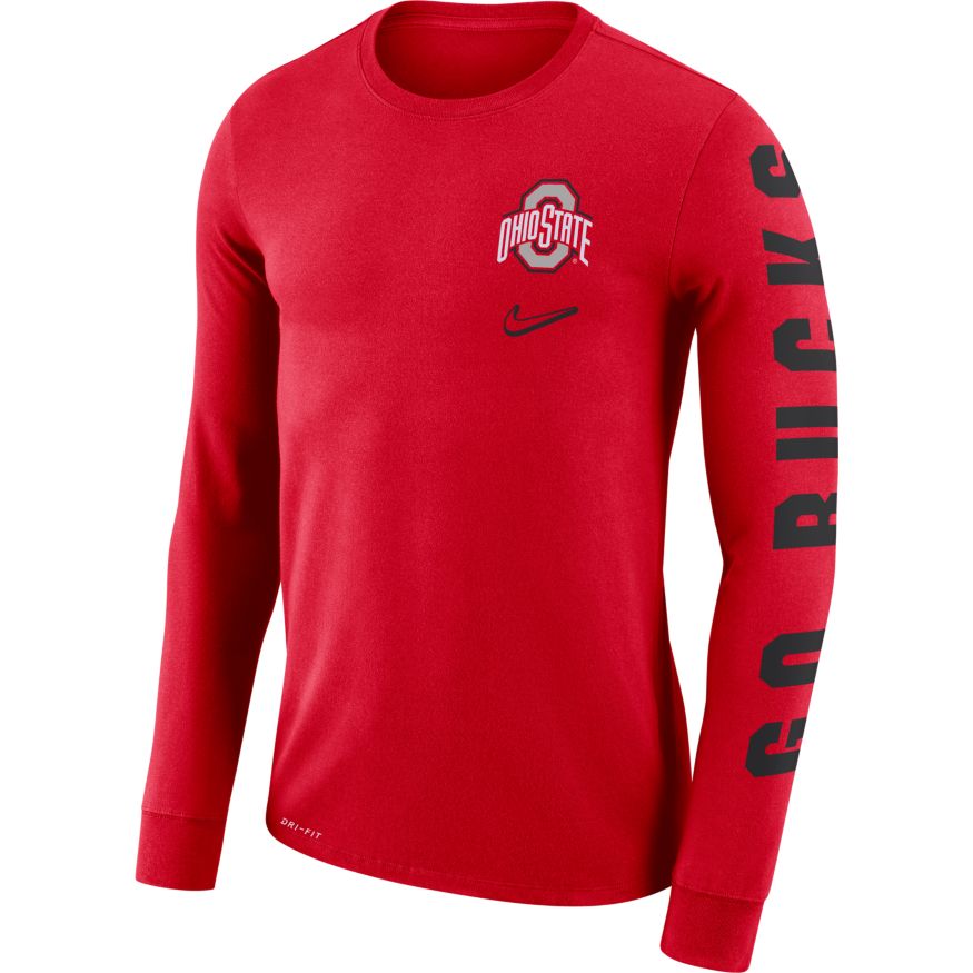 Ohio State Buckeyes Nike College Dri-FIT Mantra Men Long-Sleeve T-Shirt for Men product image 1, provided for visual