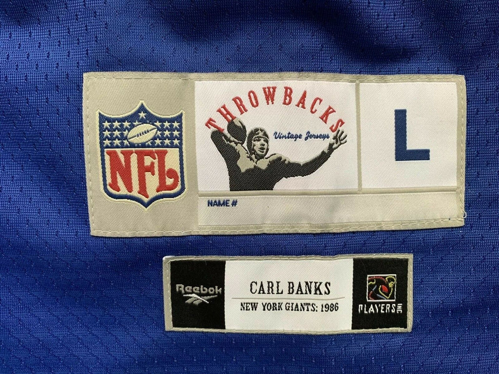 New York Giants Carl Banks Royal Blue Premier Replica Jersey for Men product image 4, provided for visual reference and