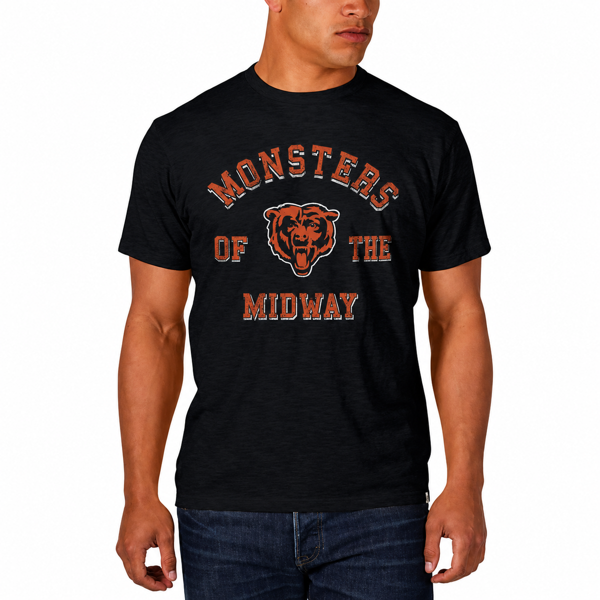 Men’s Chicago Bears “Monsters Of the Midway” Logo Scrum T-Shirt By ’47 Brand product image 1, provided for visual reference