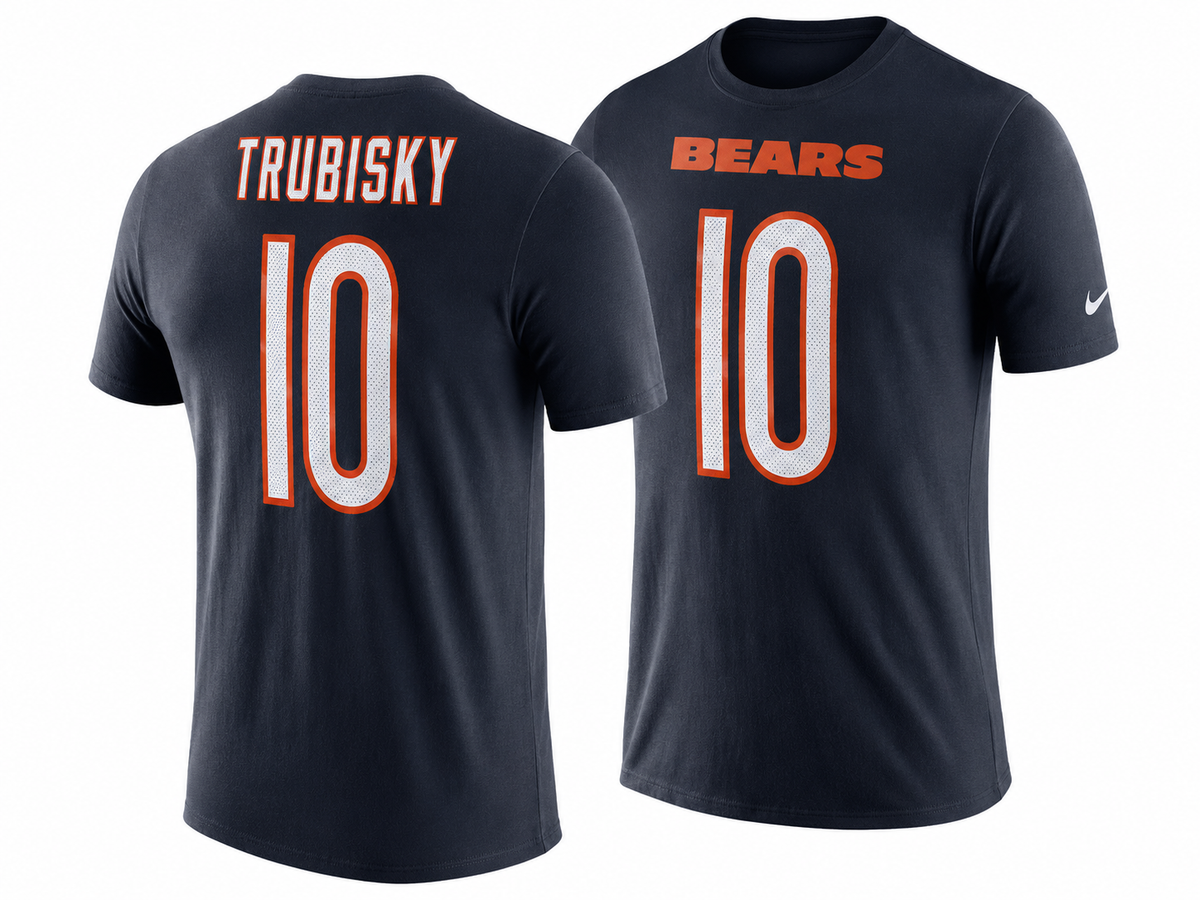 Chicago Bears Mitchell Trubisky Nike Navy Player Pride Name & Number Performance T-Shirt for Men product image 1, provided