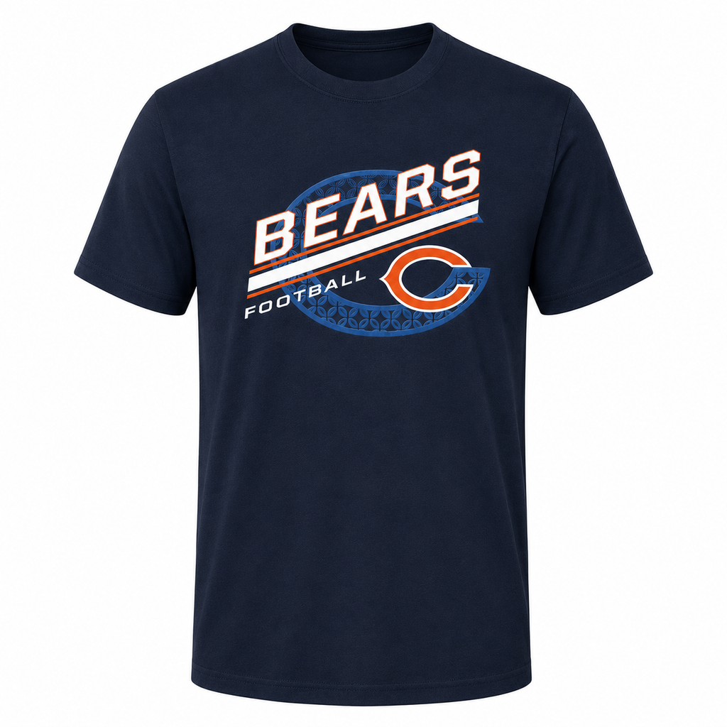 Chicago Bears Youth Serious Business T-Shirt - Navy Blue product image 1, provided for visual reference and product detail
