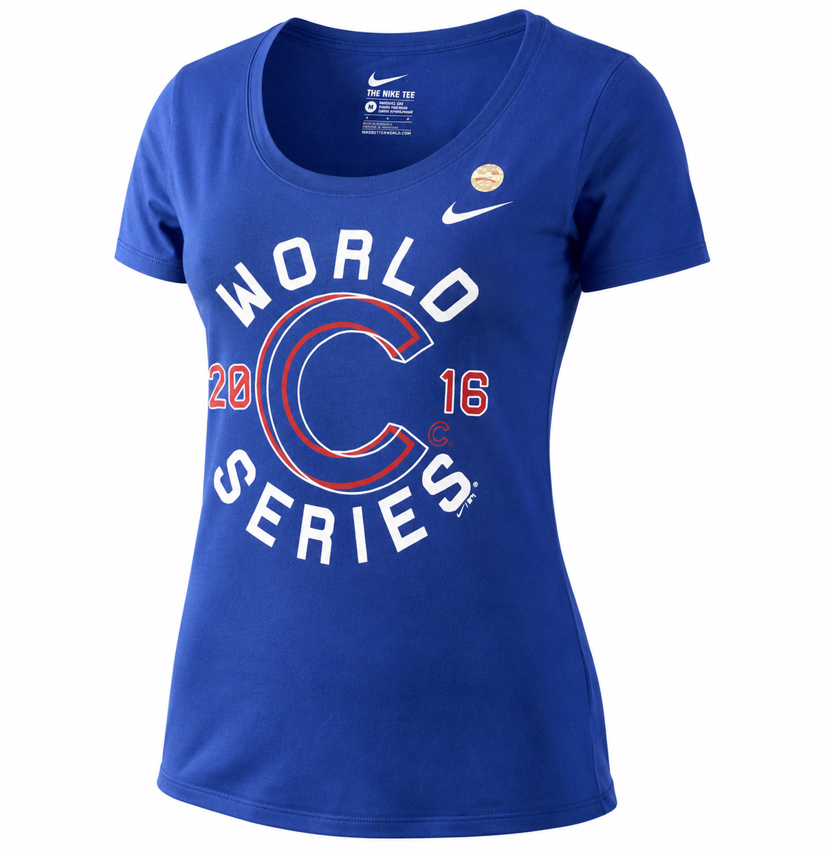 Chicago Cubs World Series Champions Scoop Neck T-Shirt for Women product image 1, provided for visual reference and product