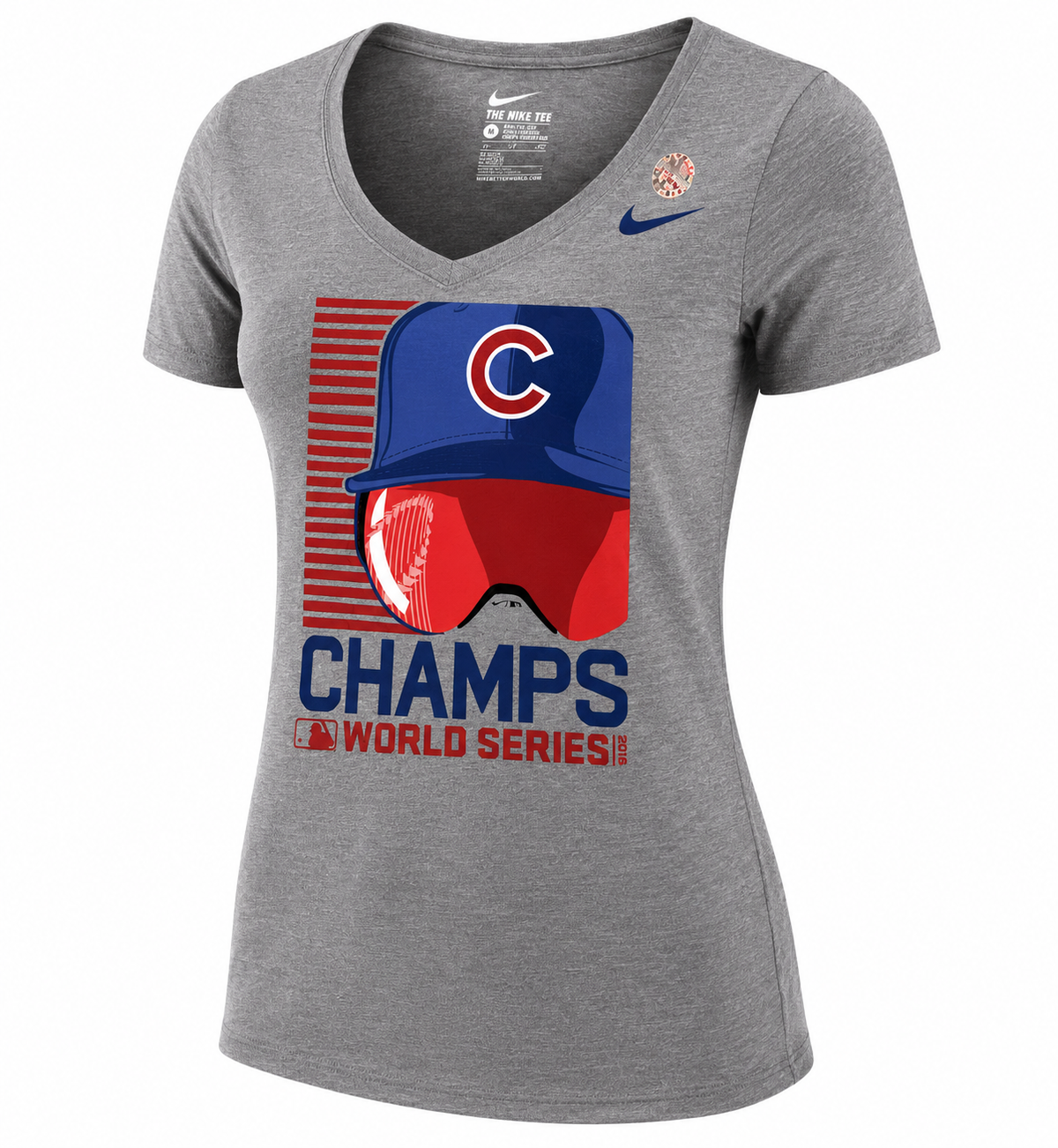 Chicago Cubs World Series Champions Goggles T-Shirt By Nike for Women product image 1, provided for visual reference and