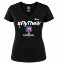 Chicago Cubs 2017 Division Series Clincher Locker Room V-Neck T-Shirt for Women product image 1, provided for visual