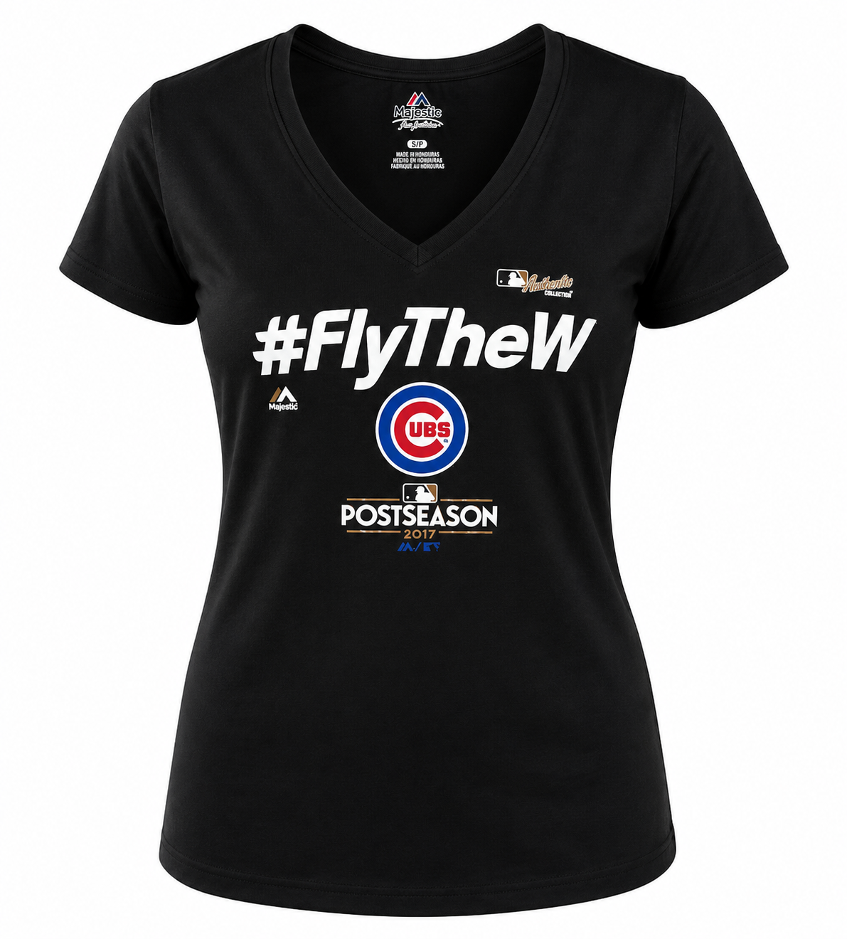 Chicago Cubs 2017 Division Series Clincher Locker Room V-Neck T-Shirt for Women product image 1, provided for visual