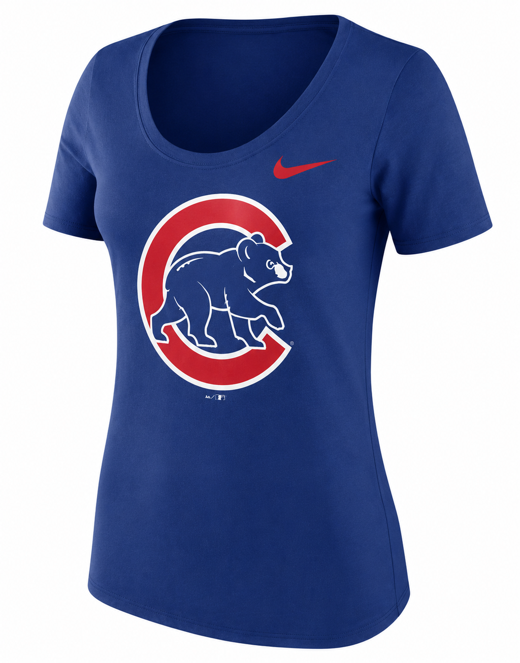 Chicago Cubs Nike Royal Logo Scoop Neck T-Shirt for Women product image 2, provided for visual reference and product detail
