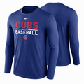 Chicago Cubs Nike Practice Long Sleeve T-Shirt - Royal product image 1, provided for visual reference and product detail