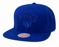 New York Knicks Mitchell & Ness Tonal Eclipse Snapback Hat- Blue product image 1, provided for visual reference and product
