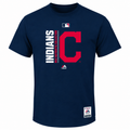 MLB Cleveland Indians Majestic Navy Authentic Collection Team Icon T-Shirt for Men product image 1, provided for visual