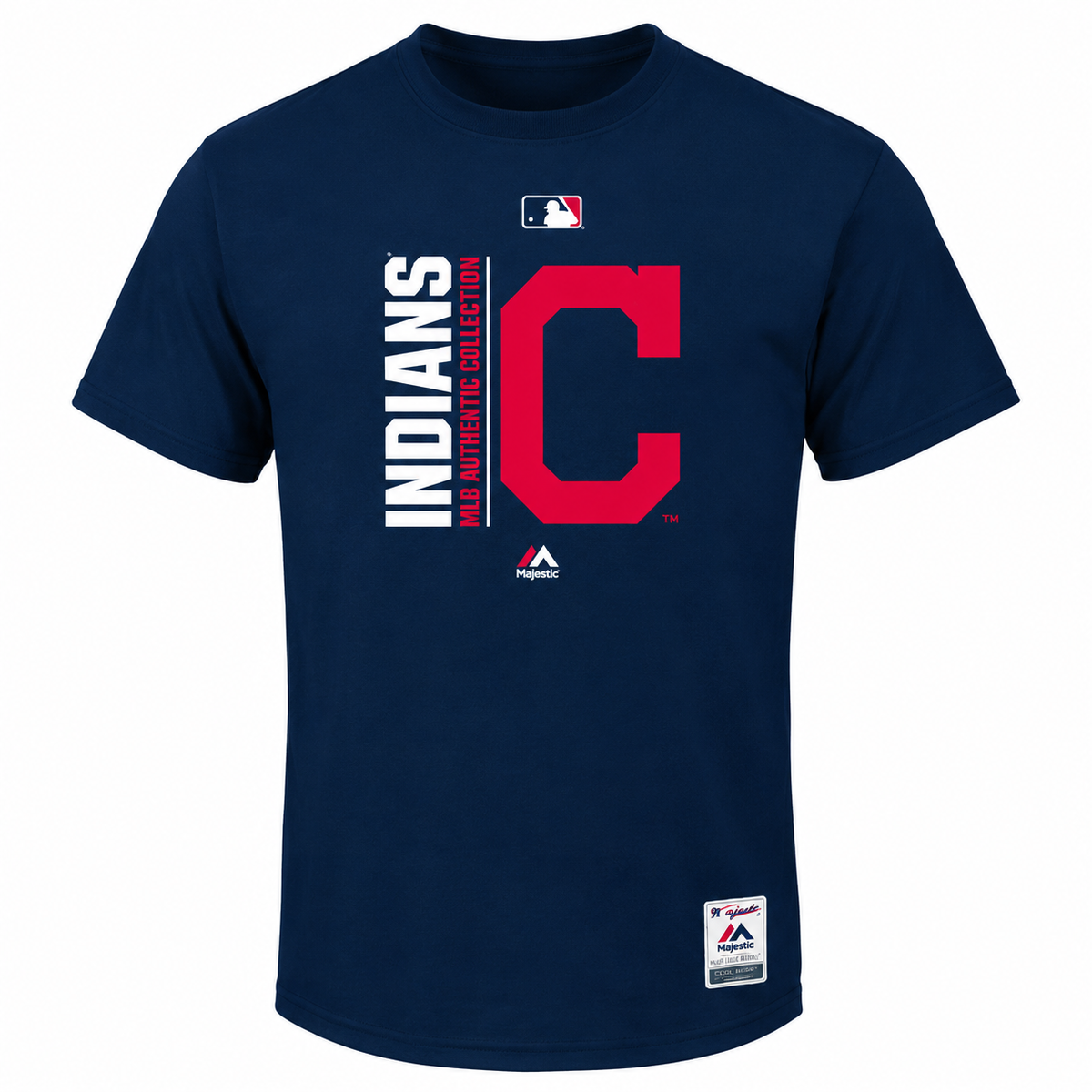 MLB Cleveland Indians Majestic Navy Authentic Collection Team Icon T-Shirt for Men product image 1, provided for visual