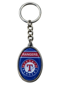 Texas Rangers MLB Oval Keychain product image 1, provided for visual reference and product detail review