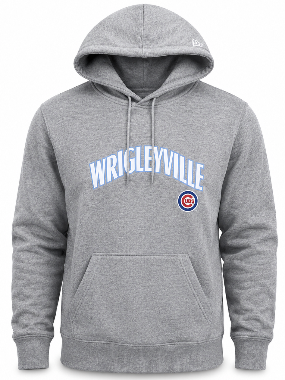 Mens Chicago Cubs New Era Gray City Connect Hoodie product image 1, provided for visual reference and product detail review
