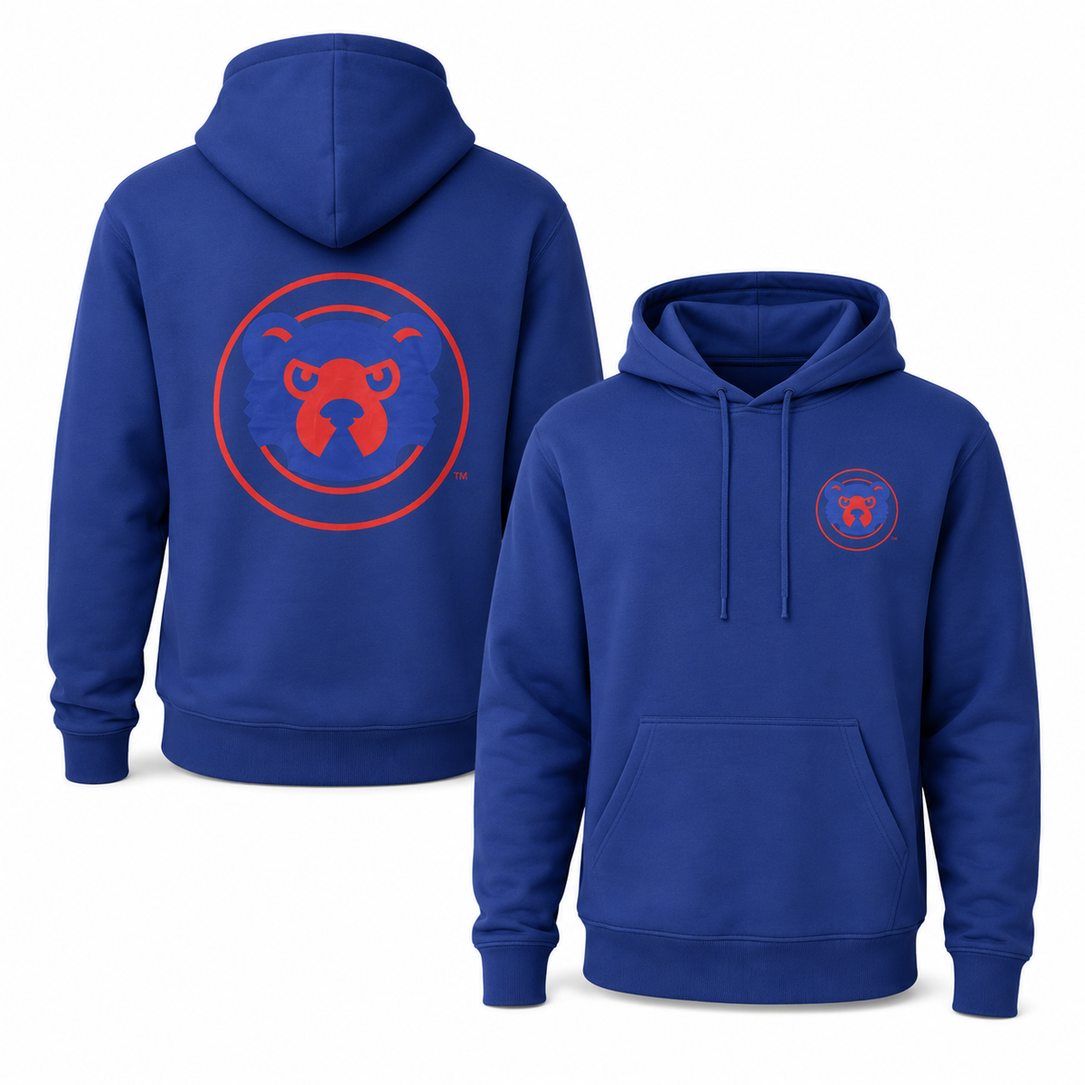 Mens Chicago Cubs New Era Blue Cooperstown Collection 1994-1996 Logo Hoodie product image 1, provided for visual reference