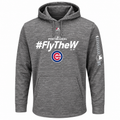 Chicago Cubs Majestic Gray 2018 Postseason Authentic Collection Streak Fleece Pullover Hoodie for Men product image 1,
