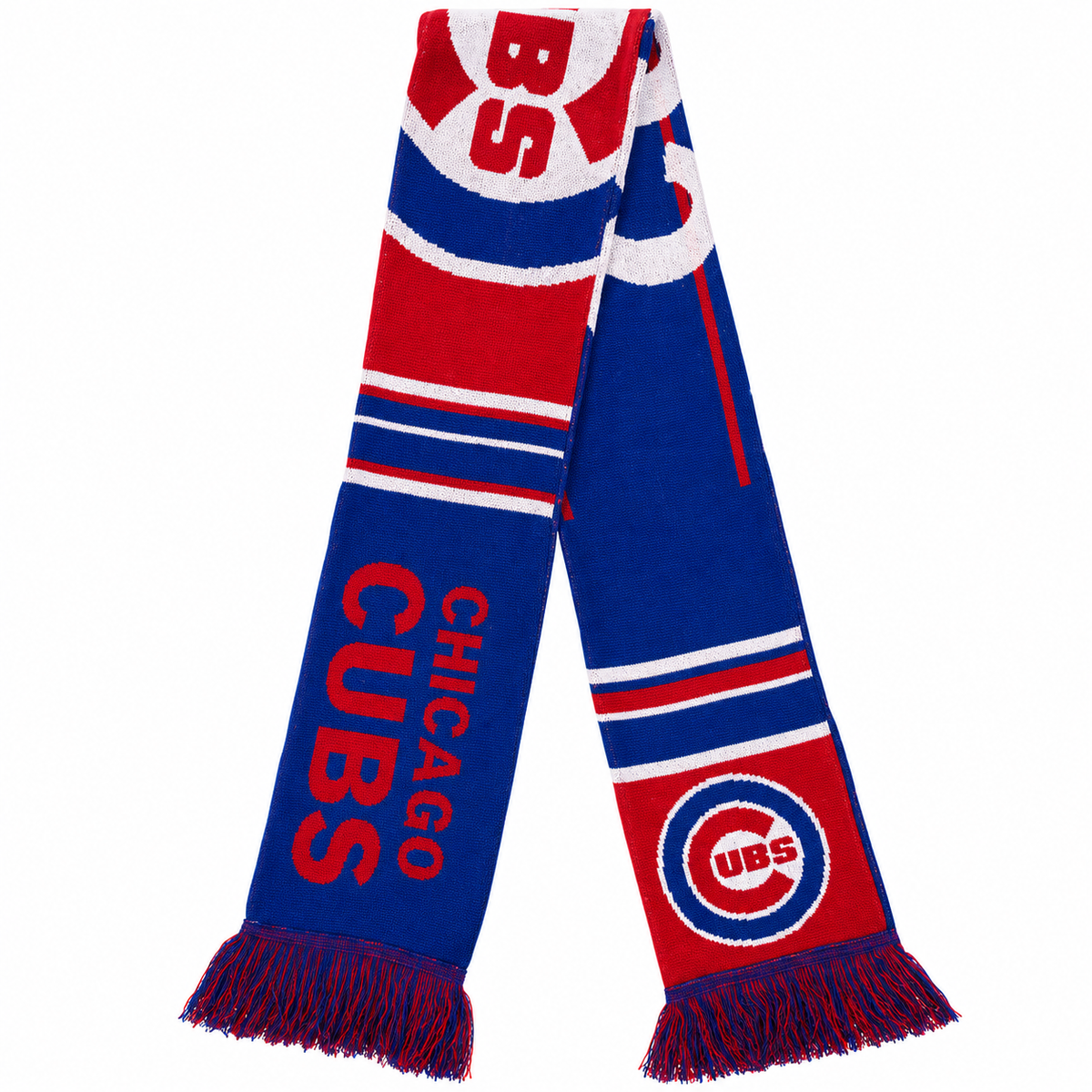 Chicago Cubs Color Block Double-Sided Scarf product image 1, provided for visual reference and product detail review