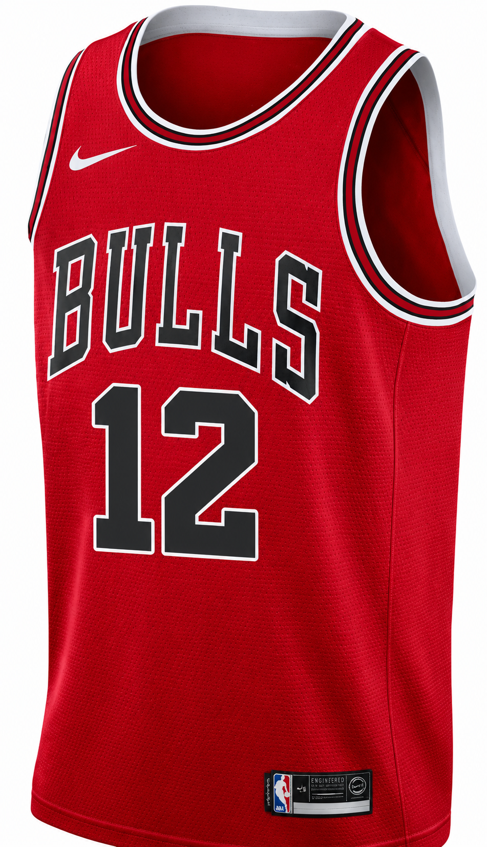 Youth Chicago Bulls Ayo Dosunmu Red Nike Swingman Icon Jersey product image 2, provided for visual reference and product