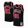 Chicago Bulls Dennis Rodman Mitchell & Ness Black 1997-98 Hardwood Classics Swingman Jersey for Men product image 1,