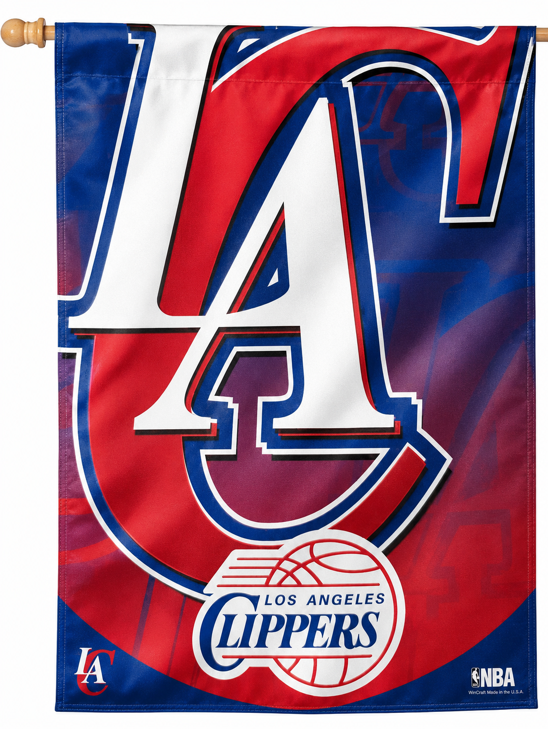 Los Angeles Clippers NBA 27" x 37" Vertical Flag product image 1, provided for visual reference and product detail review