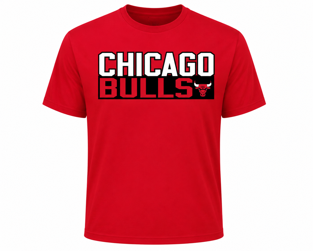 Men’s Chicago Bulls Lauri Markkanen Vertical Name and Number Majestic T-Shirt product image 2, provided for visual reference
