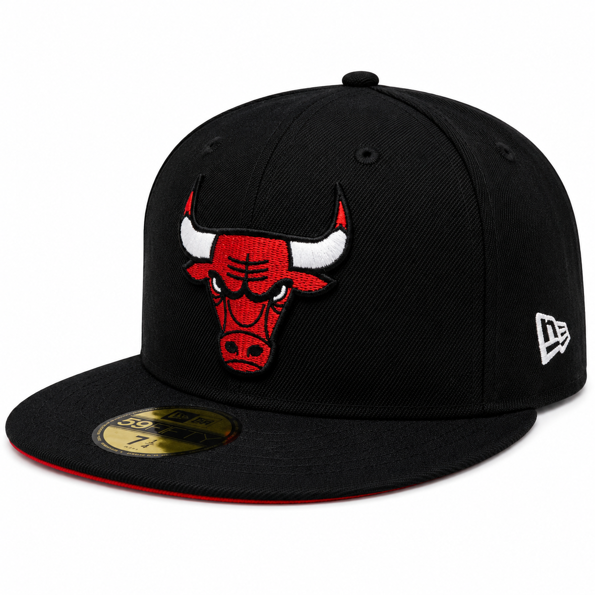 Chicago Bulls Black/Red 6X Champions 59FIFTY Fitted Hat for Men product image 3, provided for visual reference and product