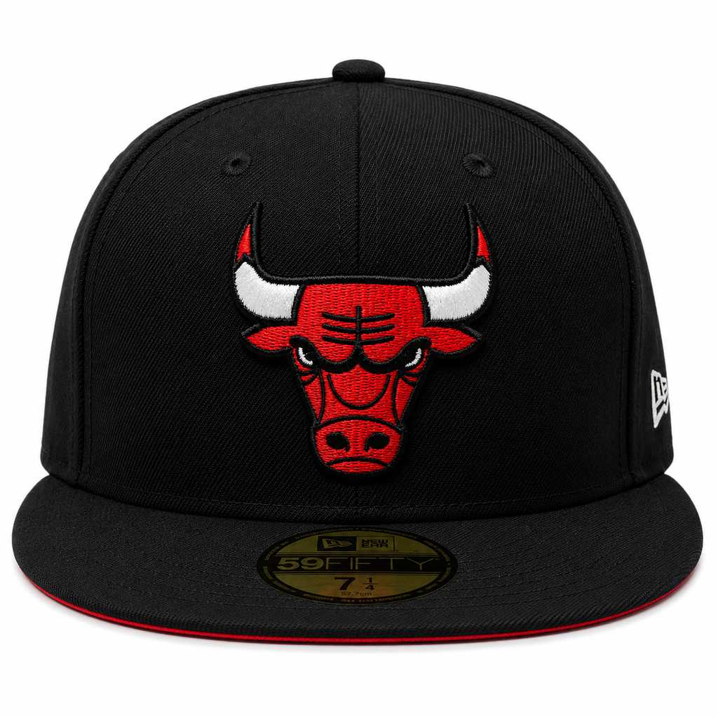 Chicago Bulls Black/Red 6X Champions 59FIFTY Fitted Hat for Men product image 2, provided for visual reference and product