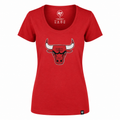 Womens Chicago Bulls Red '47 NBA Halo Club Scoop Neck Short Sleeve T-Shirt product image 1, provided for visual reference