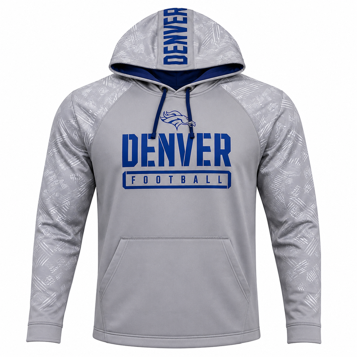 Denver Broncos NFL Fanatics Branded Anthracite Performance Hoodie for Men product image 1, provided for visual reference and