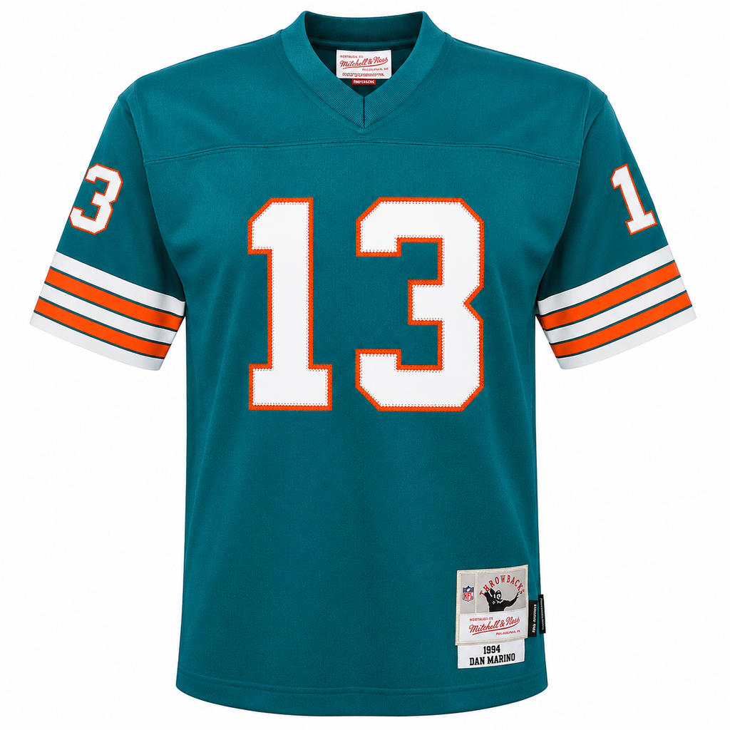 Youth Miami Dolphins Dan Marino Mitchell & Ness Aqua Retired Player Vintage Replica Jersey product image 3, provided for