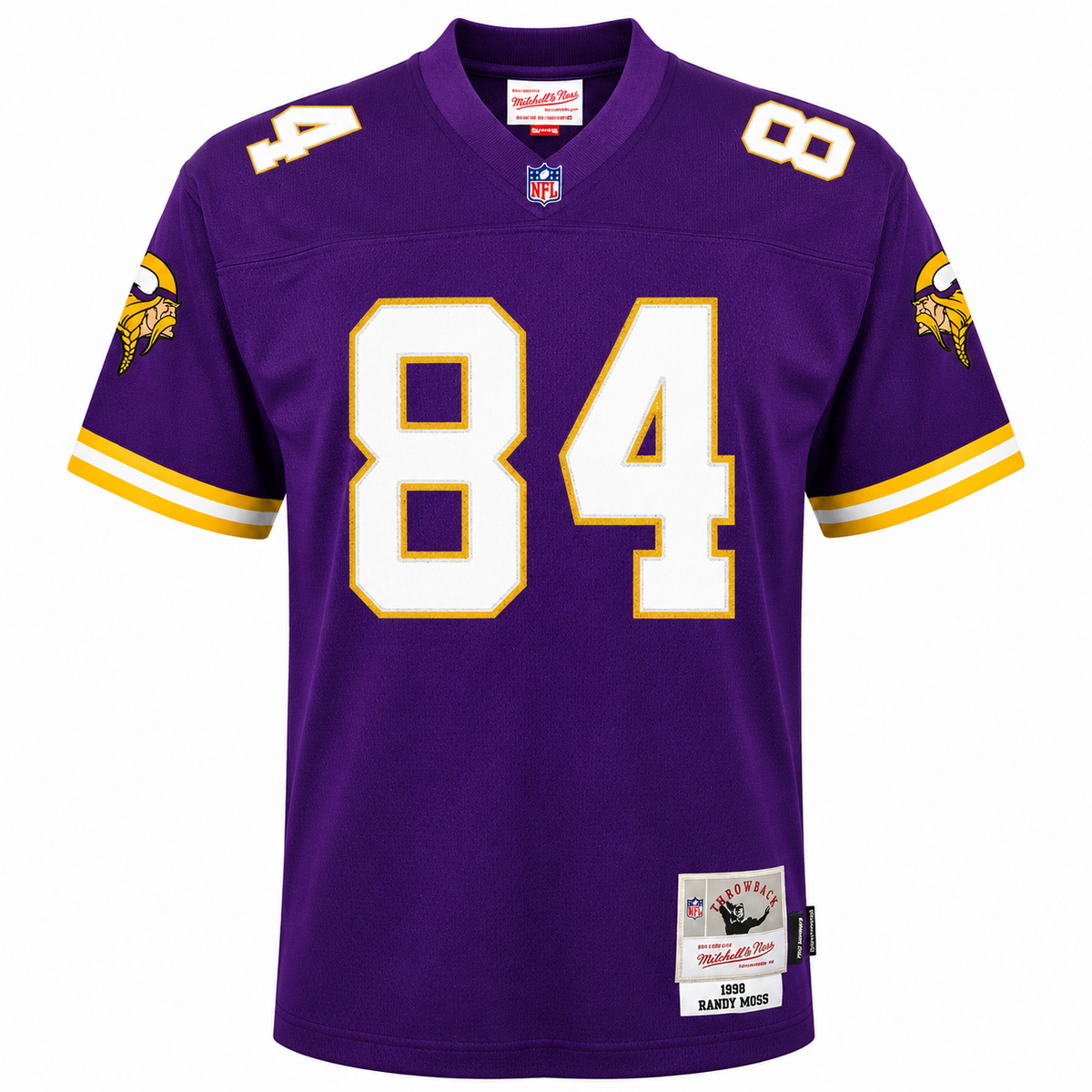 Youth Minnesota Vikings Randy Moss Mitchell & Ness Purple Retired Player Vintage Replica Jersey product image 2, provided