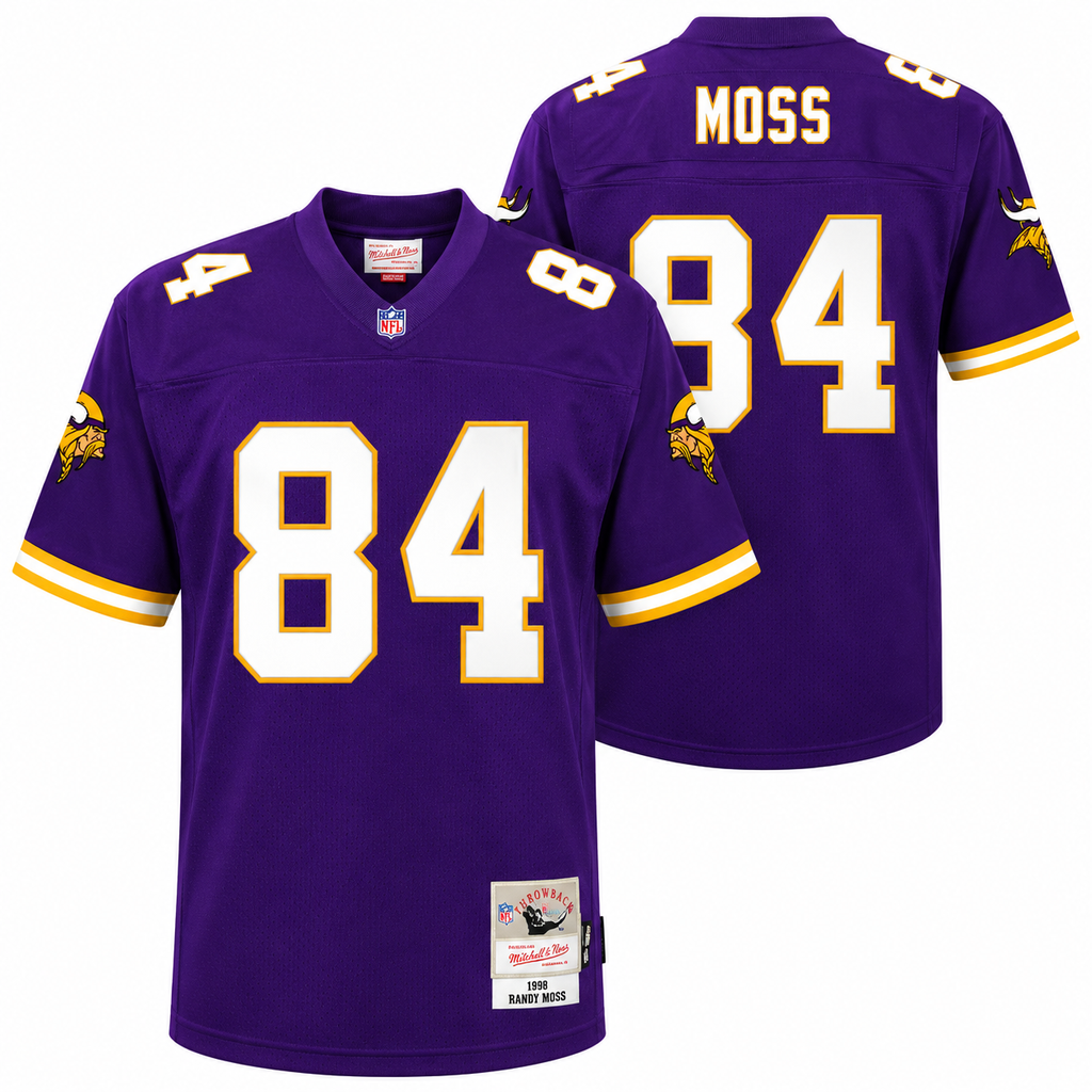 Minnesota Vikings Randy Moss Mitchell & Ness Purple 1998 Legacy Replica Jersey for Men product image 3, provided for visual