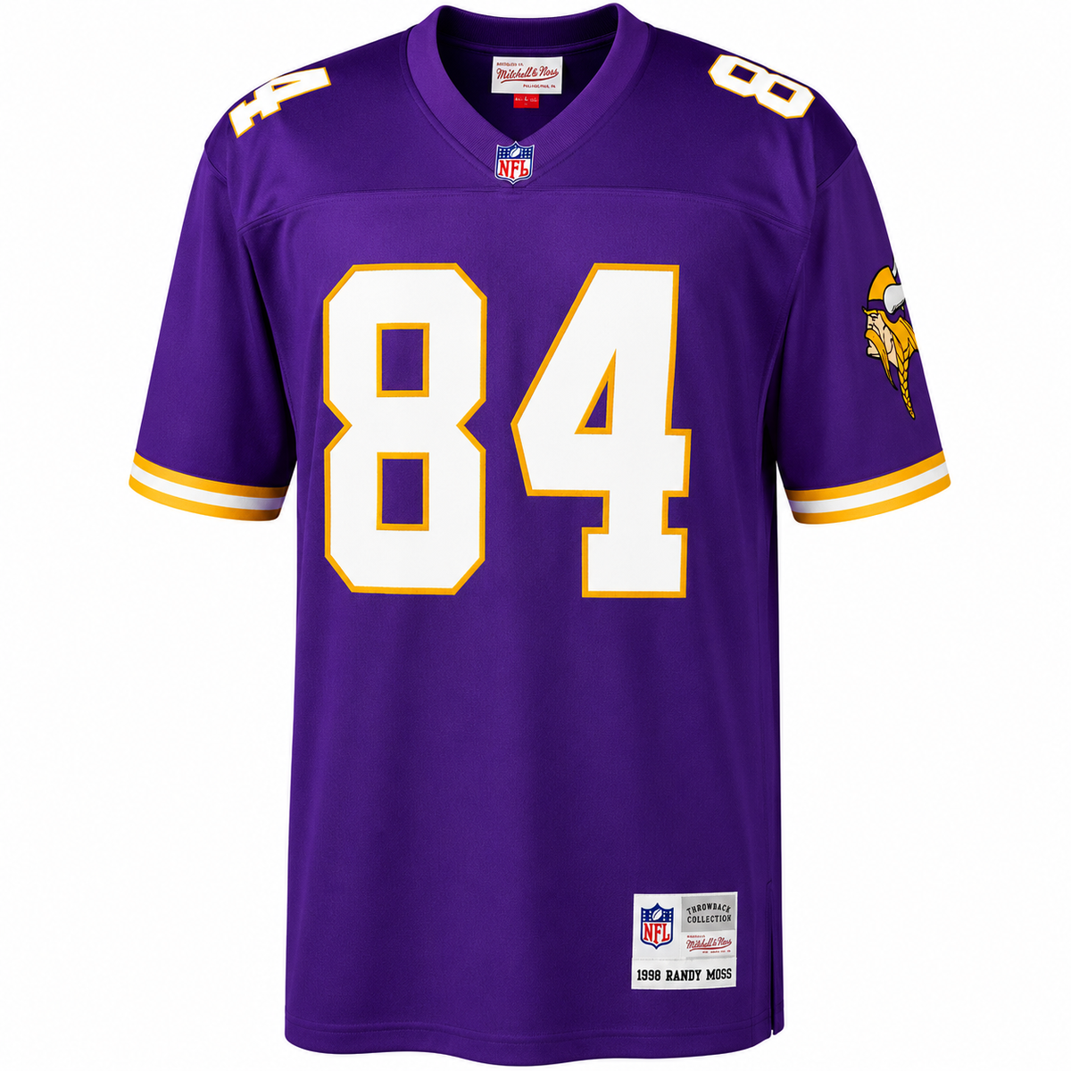 Minnesota Vikings Randy Moss Mitchell & Ness Purple 1998 Legacy Replica Jersey for Men product image 2, provided for visual