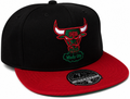 Chicago Bulls Mitchell & Ness Hardwood Classics 2 Tone Black/Red Reload 2.0 Dynasty Fitted Hat for Men product image 1,