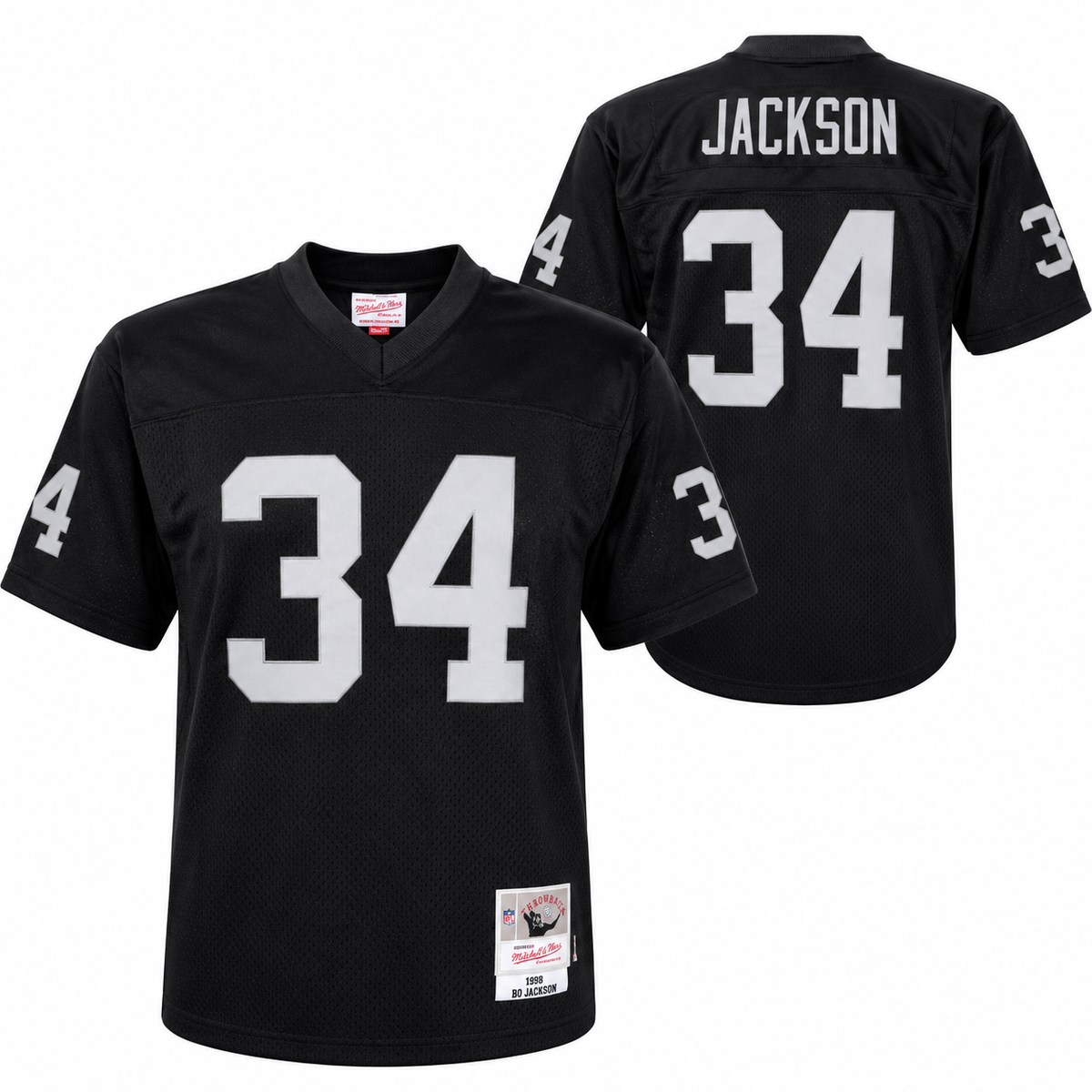 Youth Los Angeles Raiders Bo Jackson Mitchell & Ness Black Retired Player Legacy Replica Jersey product image 1, provided