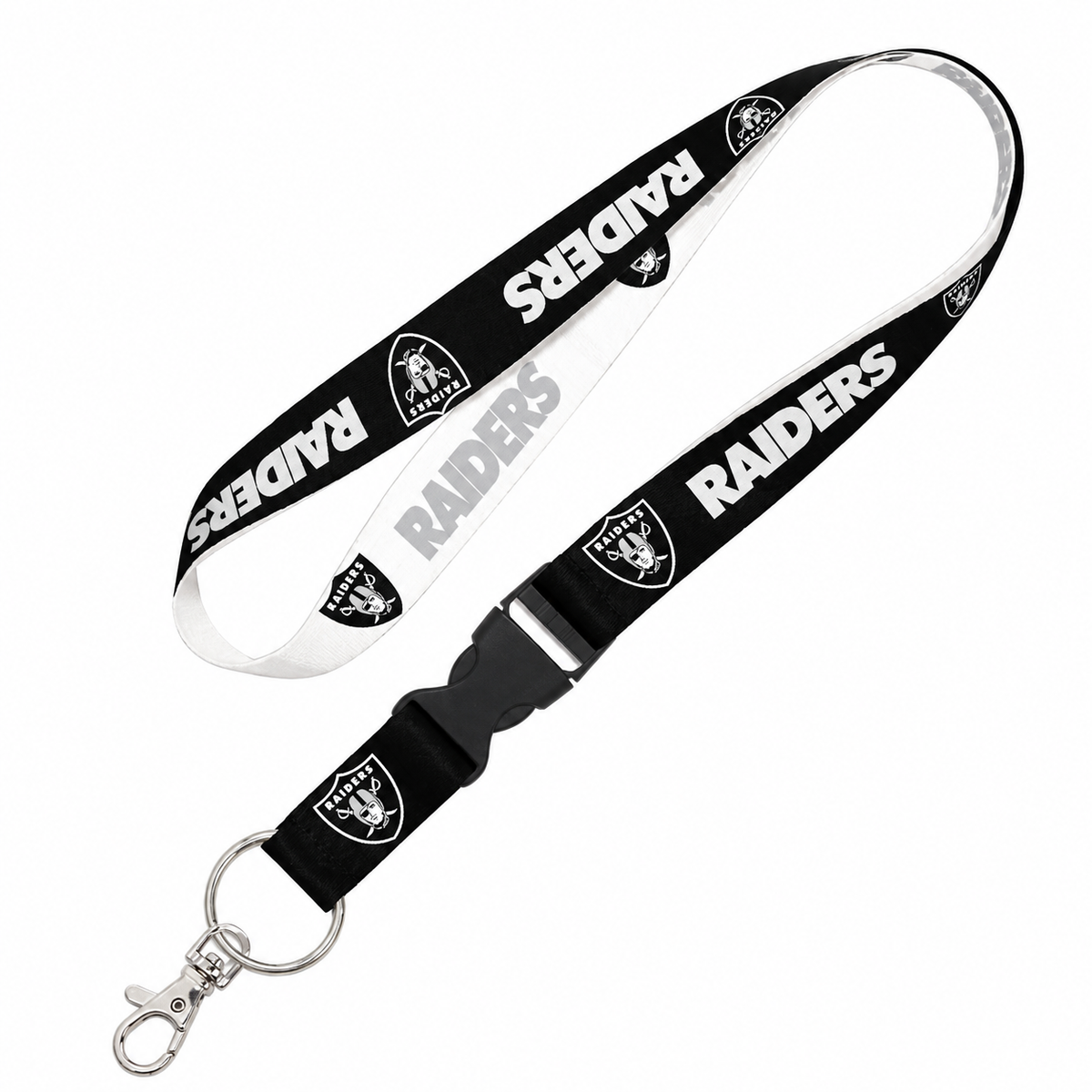 Las Vegas Raiders 1" Lanyard with Detachable Buckle By Wincraft product image 1, provided for visual reference and product