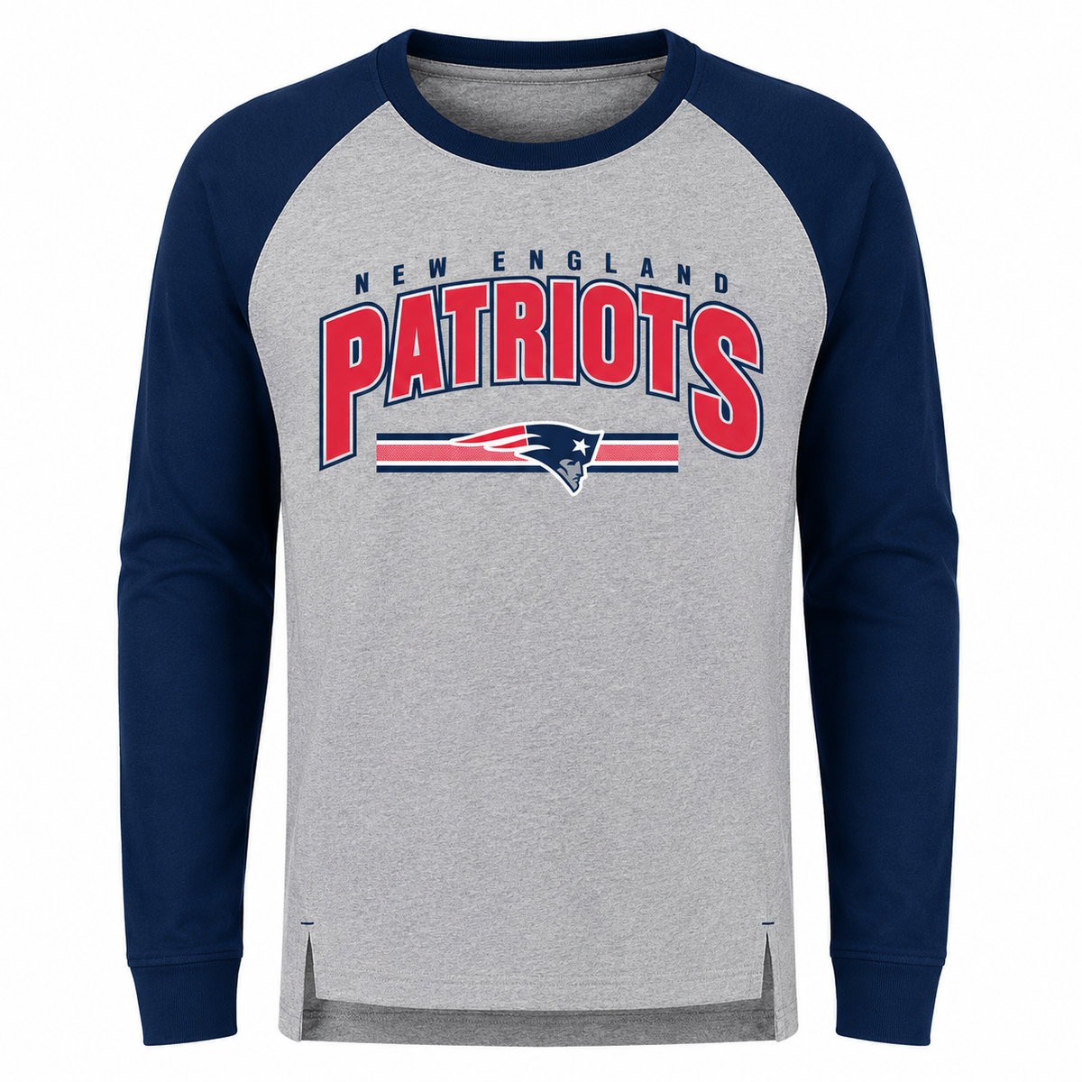 Youth New England Patriots NFL Audible Raglan Long Sleeve T-Shirt product image 1, provided for visual reference and product