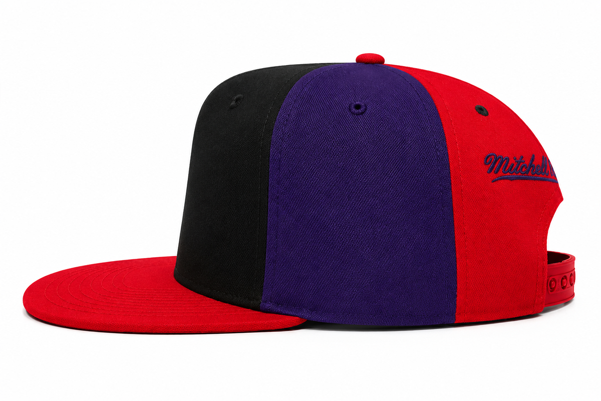 Toronto Raptors Mitchell & Ness NBA Pinwheel Snapback Hat-Current Logo for Men product image 5, provided for visual
