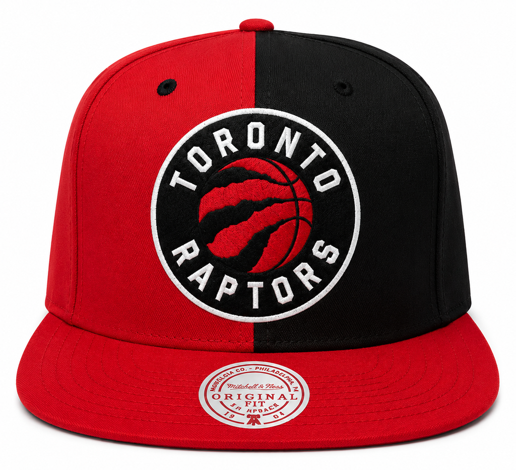 Toronto Raptors Mitchell & Ness NBA Pinwheel Snapback Hat-Current Logo for Men product image 2, provided for visual