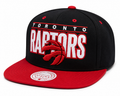 Toronto Raptors Black and Red Billboard Script Mitchell & Ness Snapback Hat product image 1, provided for visual reference