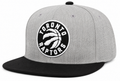 Toronto Raptors Mitchell & Ness Gray Black Pop Snapback Hat product image 1, provided for visual reference and product