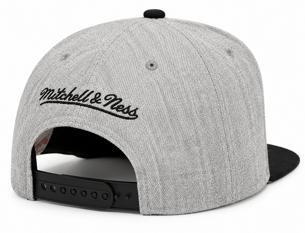 Toronto Raptors Mitchell & Ness Gray Black Pop Snapback Hat product image 2, provided for visual reference and product