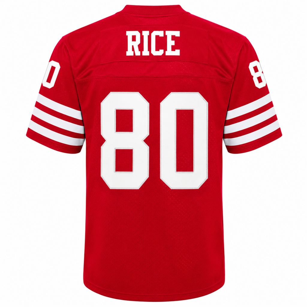 Youth San Francisco 49ers Jerry Rice Mitchell & Ness Scarlet Retired Player Vintage Replica Jersey product image 2, provided