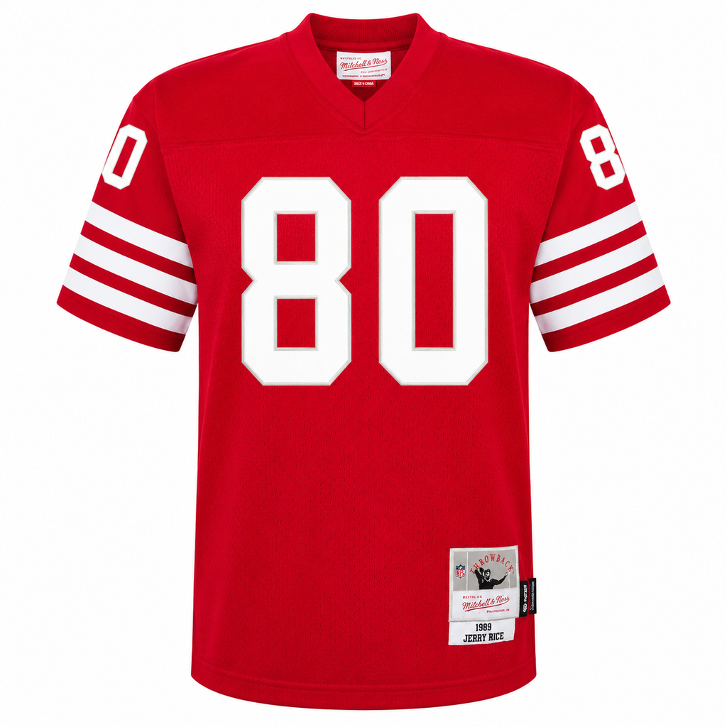 Youth San Francisco 49ers Jerry Rice Mitchell & Ness Scarlet Retired Player Vintage Replica Jersey product image 3, provided